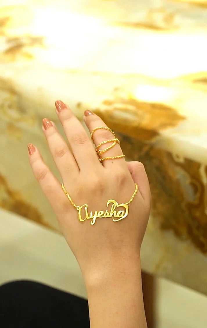 Personalized Heart Necklace – 24K Gold Plated