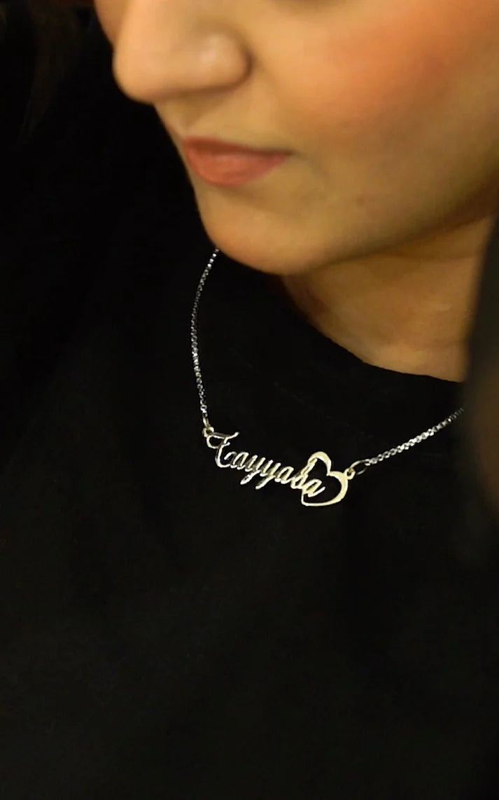 Personalized Heart Necklace – 24K Gold Plated