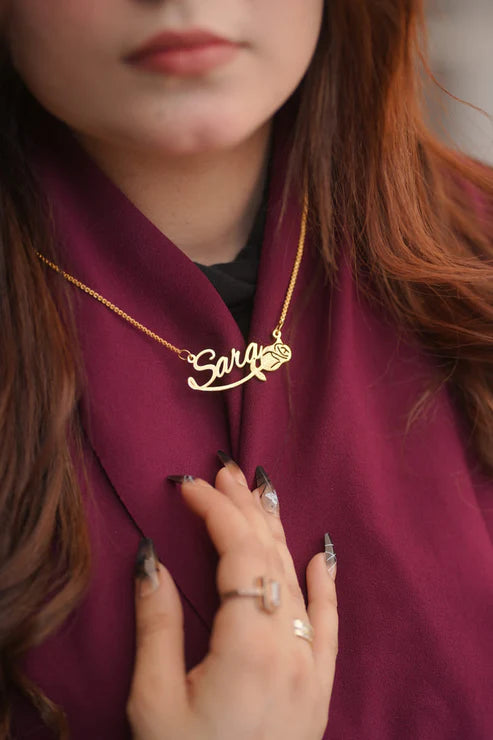 Unique Flower Name Necklace