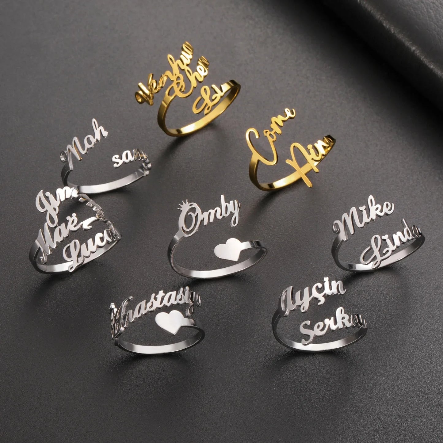 Double Name Customize Ring