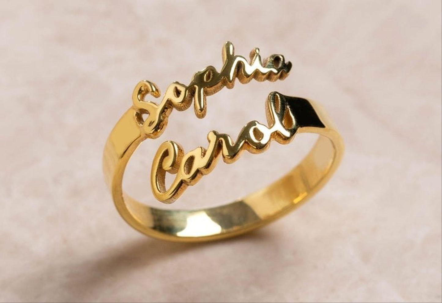 Double Name Customize Ring