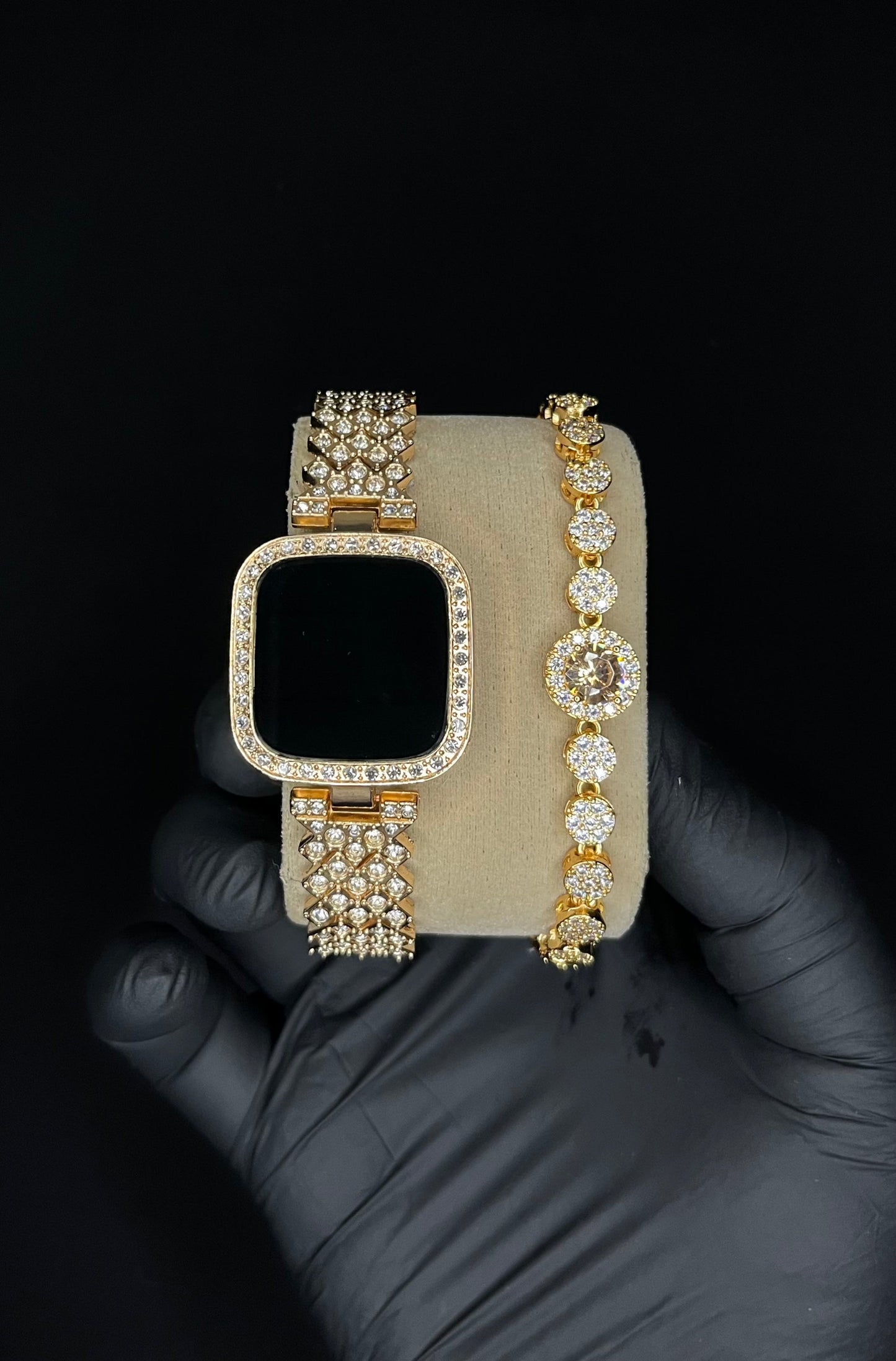 LED Ladies Watch with Elegant Stone Bracelet – Perfect Gift with Free Delivery & Box